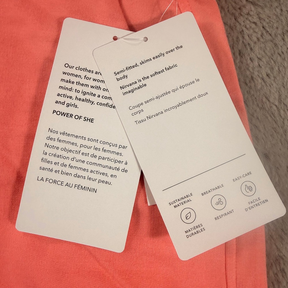 NWT Athleta Balance 4" Shortie Coral Pink Nirvana Fabric Shorts Women M Yoga Gym - Picture 7 of 10